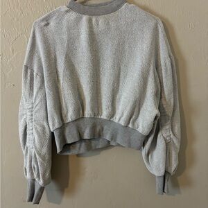 Twenty Light Gray Ribbed Sweatshirt